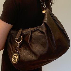 Guccissima pattern authentic Gucci shoulder bag